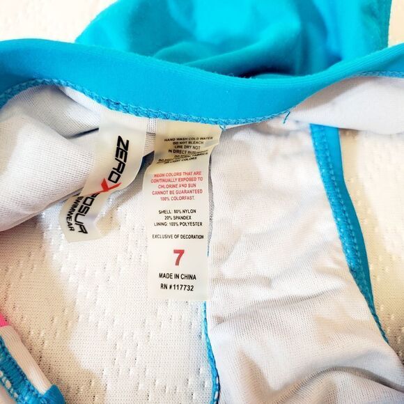 ZeroXposur Multi-colored Print Swimset Girl's size 7 - Picture 9 of 10